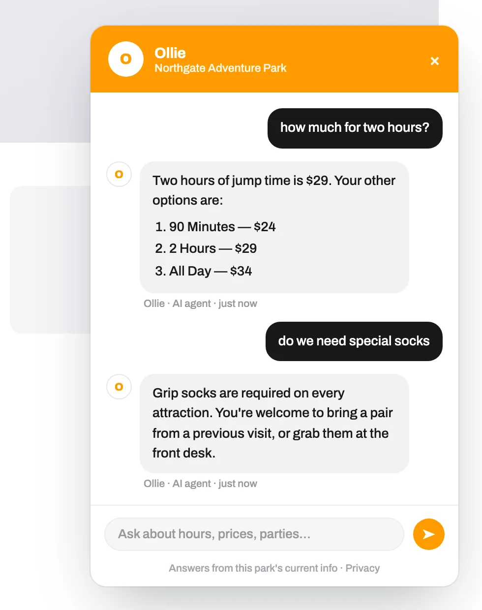 Ollie, a customer chat agent built and run by Swimm
