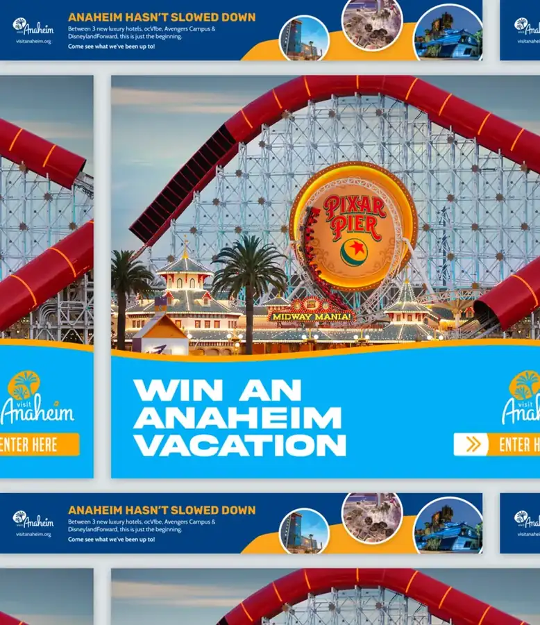 Visit Anaheim campaign creative by Swimm