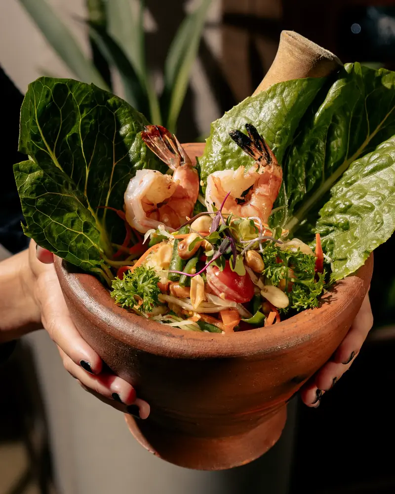 Plated dish styled in-house